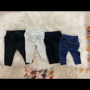 Baby girl ruffle butt legging lot
